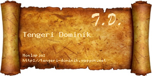 Tengeri Dominik névjegykártya